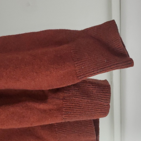 Banana Republic XL Flipucci Mens Swester Rust Color Fine Italian Yarn Wool Sim - Picture 5 of 13